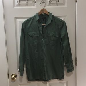 J. Crew Green Utility Button Down